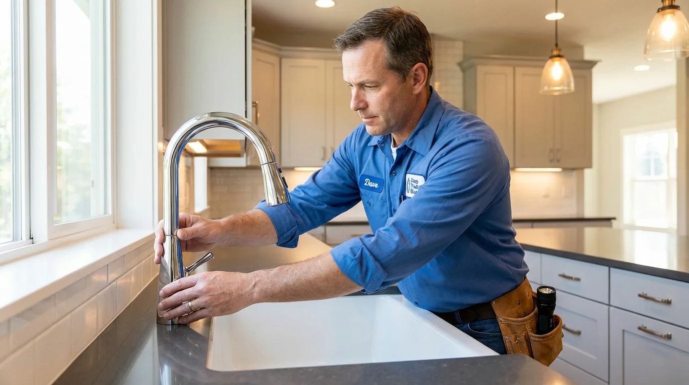 Kitchen faucet installation by Johns Plumbing LLC in Gridley